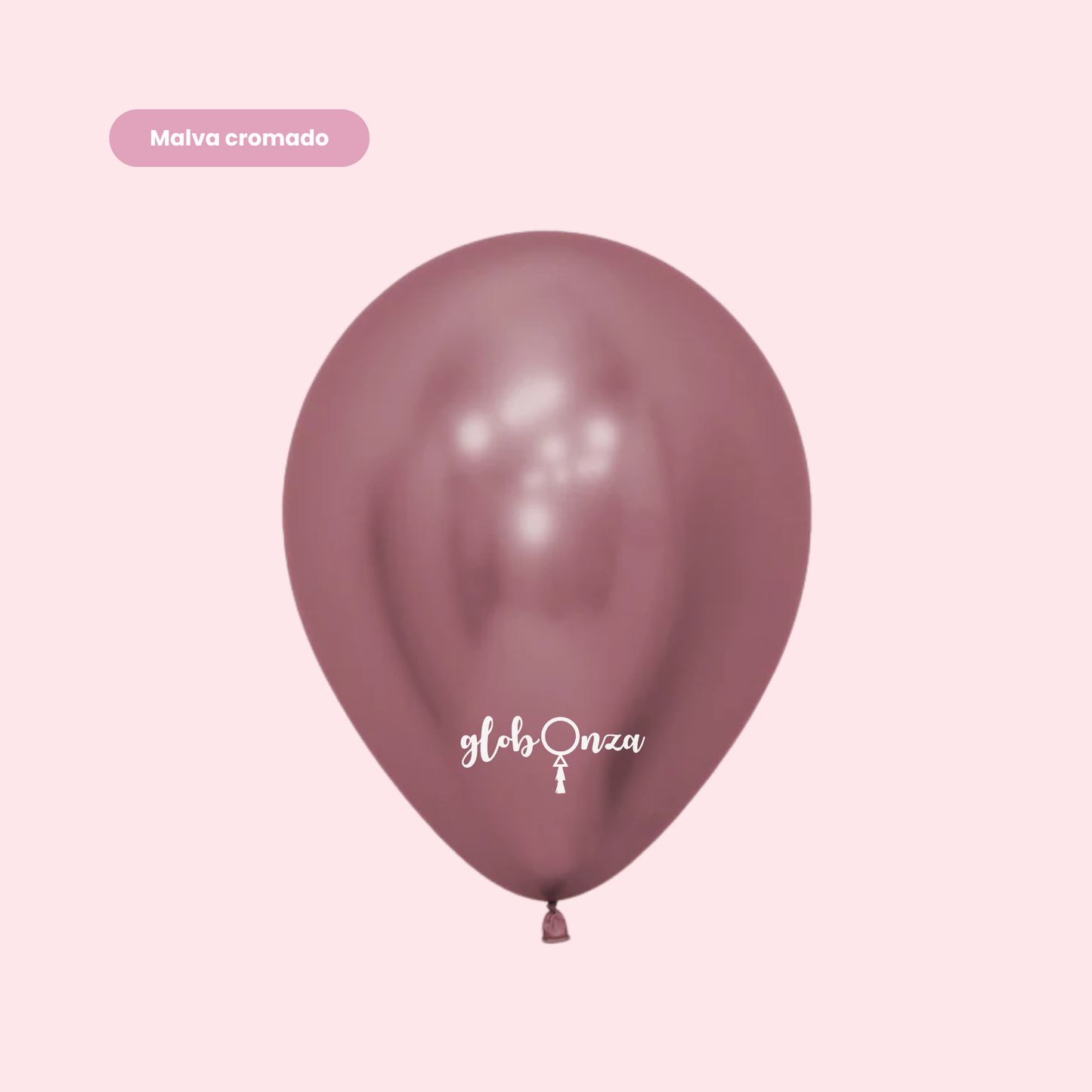 Globo Látex Cromado 12” | Acabado Metálico de Alto Brillo