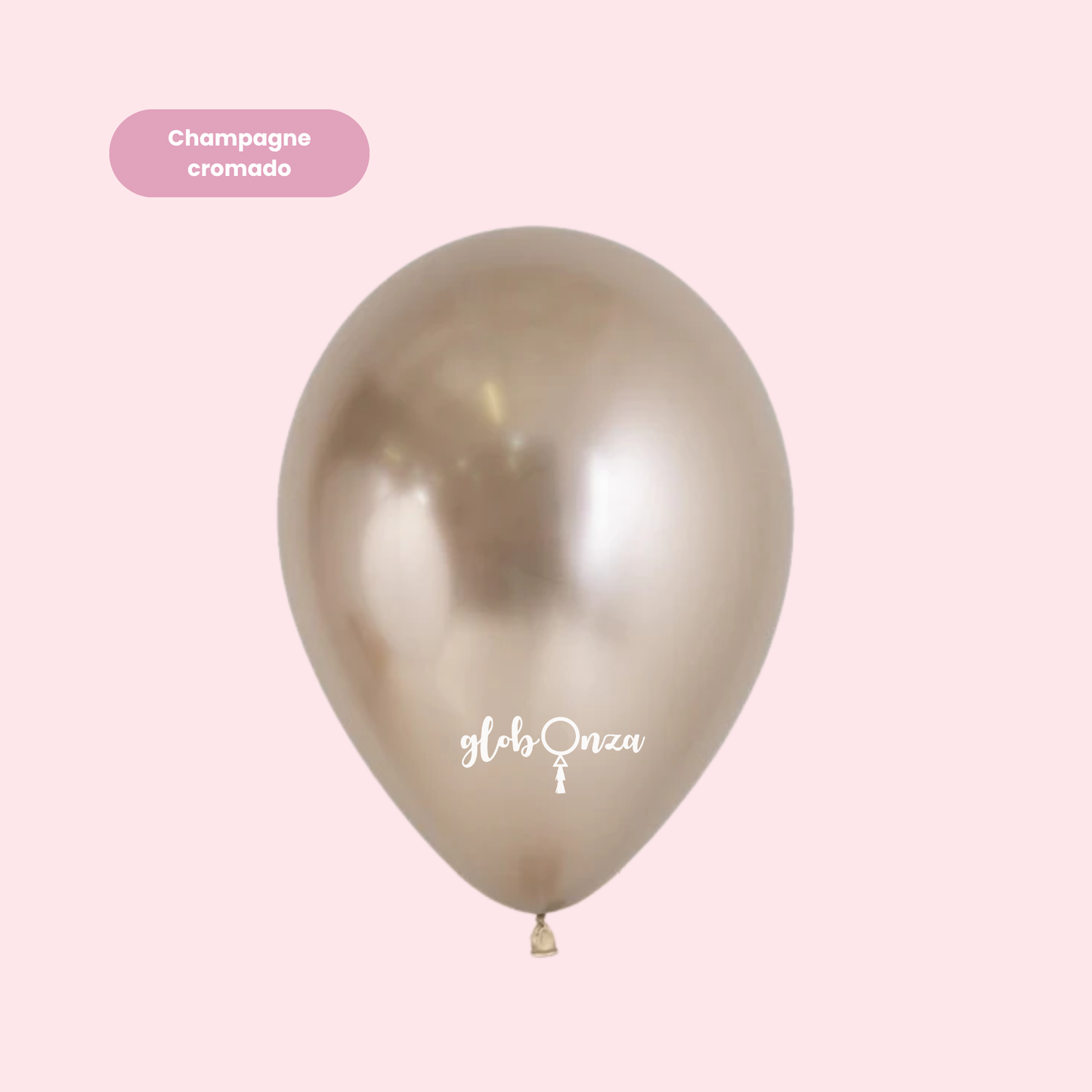 Globo Látex Cromado 12” | Acabado Metálico de Alto Brillo