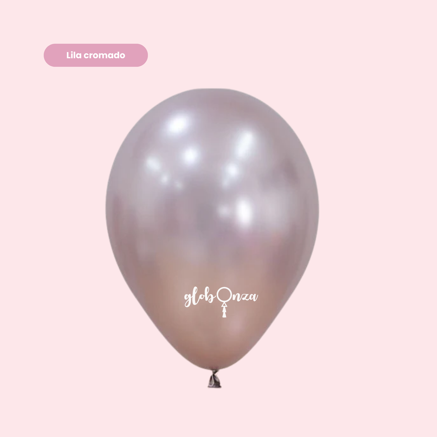 Globo Látex Cromado 12” | Acabado Metálico de Alto Brillo