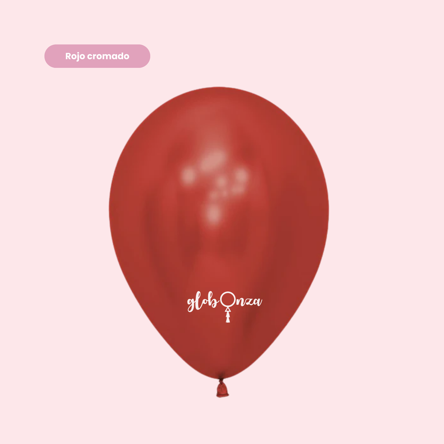 Globo Látex Cromado 12” | Acabado Metálico de Alto Brillo