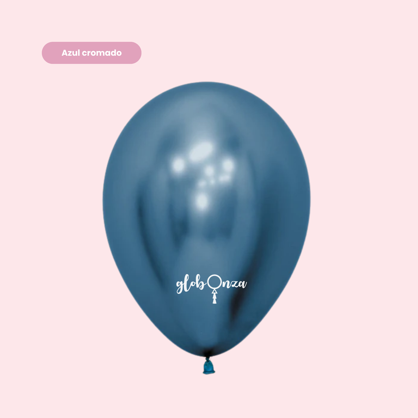 Globo Látex Cromado 12” | Acabado Metálico de Alto Brillo