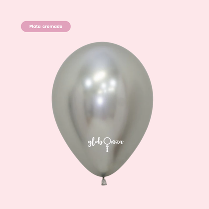 Globo Látex  12” | Cromado