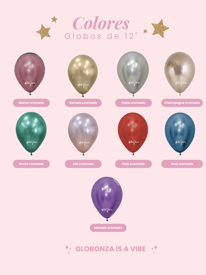 Globo Látex  12” | Cromado
